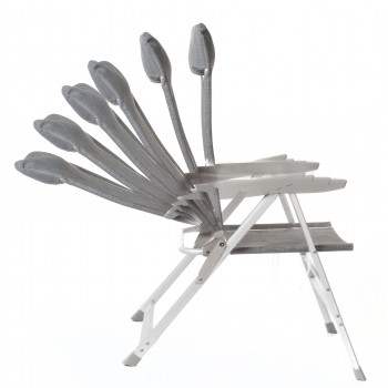 SEDIA PIEGHEVOLE E RECLINABILE - SKYE GRIGIO SCURO E CHIARO | Campershop