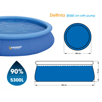 Delfinia Ø 360 cm con pompa